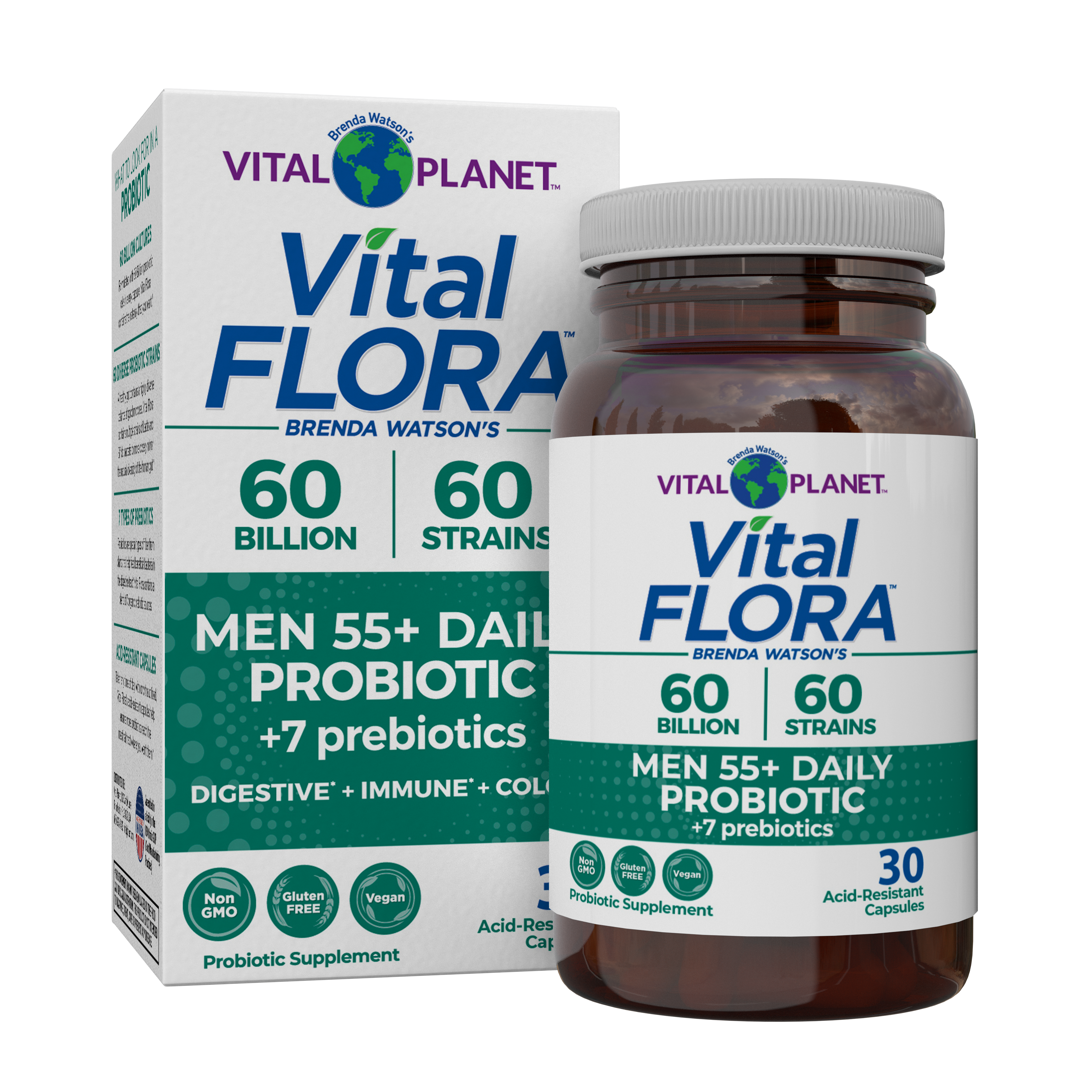 Vital Flora Men 55+ Probiotic Refrigerated 30ct - Vital Planet